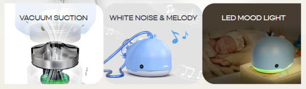 Nasal Aspirator with led mood light & white noise - Image 5